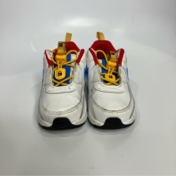 Nike Air Max 90 Toggle sneakers white red yellow activewear toddler size 9C - Picture 2 of 10